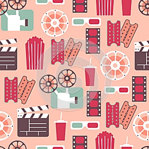 Cinema Vector Seamless Pattern