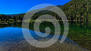 Cinematic Chehalis lake in British Columbia, Canada