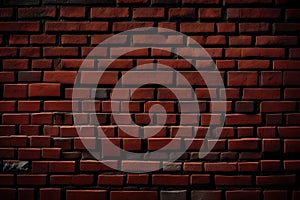 Cinematic close-up shot of an old brick wall, showcasing a detailed texture and weathered appearance. Abstract background photo