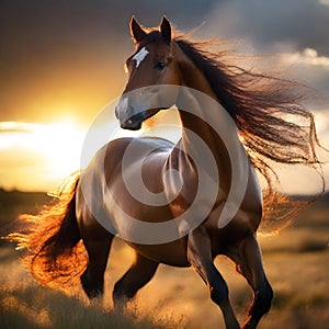 Cinematic photo, horse,