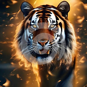 Cinematic photo, tiger, serene tranquility
