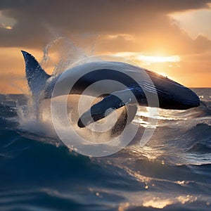 Cinematic photo, whale