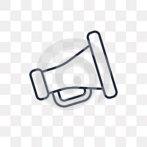 Cinematographic Announcer vector icon isolated on transparent ba