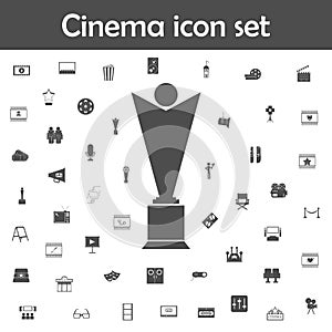 Cinematographic cup icon. Cinema icons universal set for web and mobile