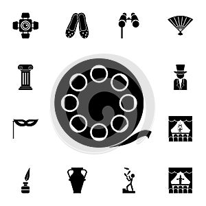 cinematographic tape icon. Detailed set of theater icons. Premium graphic design. One of the collection icons for websites, web