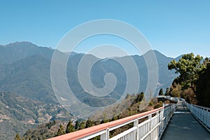 Cingjing Skywalk mountain view in Nantou county, Taiwan