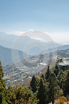 Cingjing Skywalk mountain village view in Nantou county, Taiwan