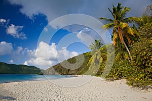 Cinnamon Bay in the US Virgin Islands National Park on St John in the US Virgin Islands