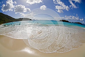 Cinnamon Bay in the US Virgin Islands National Park on St John in the US Virgin Islands