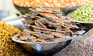 Cinnamon bowl at a market in Old Delhi