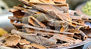 Cinnamon bowl at a market in Old Delhi