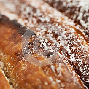 Cinnamon bun close-up