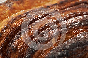 Cinnamon bun close-up