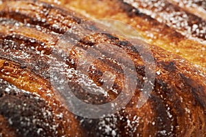 Cinnamon bun close-up