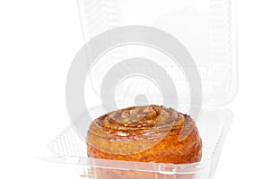 Cinnamon Bun Isolated on a White Background