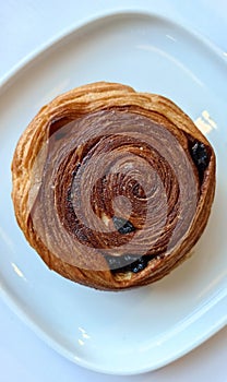 Cinnamon Bun on a plate