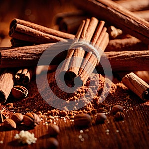 cinnamon, dried herbs seasoning for cooking ingredient