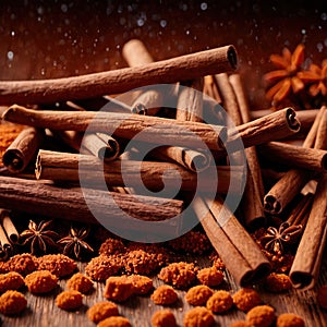 cinnamon, dried herbs seasoning for cooking ingredient