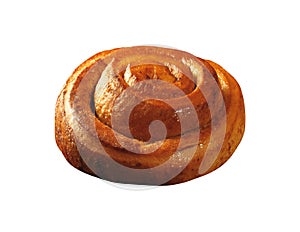 Cinnamon Roll isolated on white