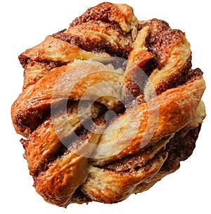 Cinnamon roll isolated on white background