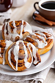 Cinnamon Rolls on a Plate