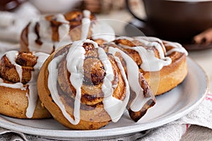 Cinnamon Rolls on a Plate