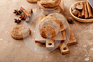 Cinnamon snickerdoodle cookies freshly baked fall dessert