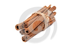 Cinnamon spice sticks isolated