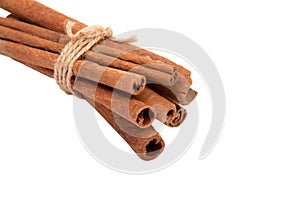 Cinnamon spice sticks isolated