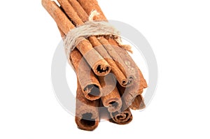 Cinnamon spice sticks isolated