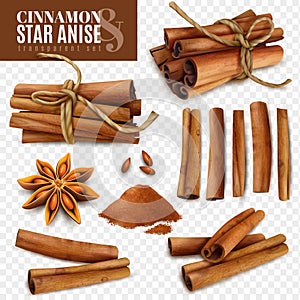 Cinnamon Star Anise Transparent Set