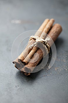 Cinnamon sticks in a bundle