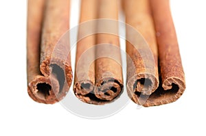 Cinnamon sticks close-up macro