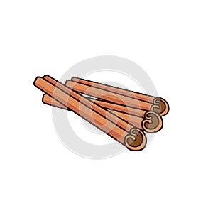 Cinnamon sticks handrawn illustration photo