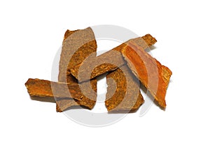 Cinnamon sticks isolated