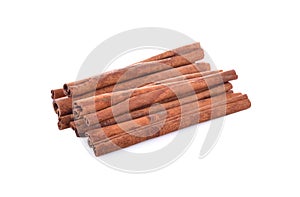 Cinnamon sticks isolated on white background