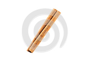 Cinnamon sticks isolated on white background.