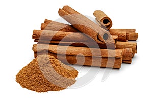 Cinnamon sticks and powder