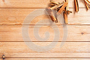 Cinnamon Sticks on Wooden Surface