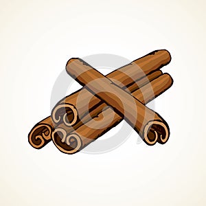 Cinnamon. Vector drawing