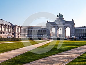 The Cinquantenaire Arcade in the Jubelpark, Brussels