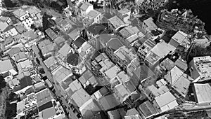 Cinque Terre Overhead view, Italy - Five Lands from the sky, Liguria