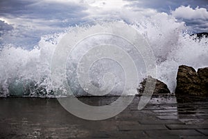 Cinque Terre, waves