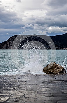 Cinque Terre, waves