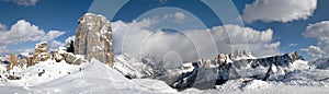 Cinque Torri near Cortina dAmpezzo in Dolomites. photo