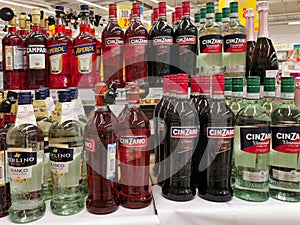 CinZano and other wine in the supermarket