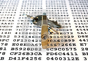 Cipher, keys and padlock