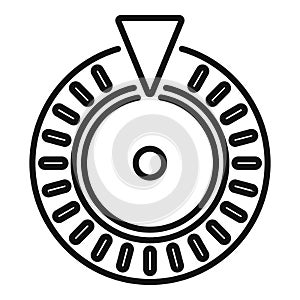 Cipher wheel icon outline vector. Data encryption
