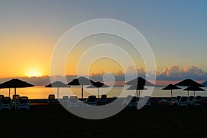 Cirali Olympos beach at sunrise. Turkey