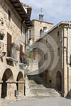 Cirauqui Square. Cirauqui, Navarre. Spain. photo